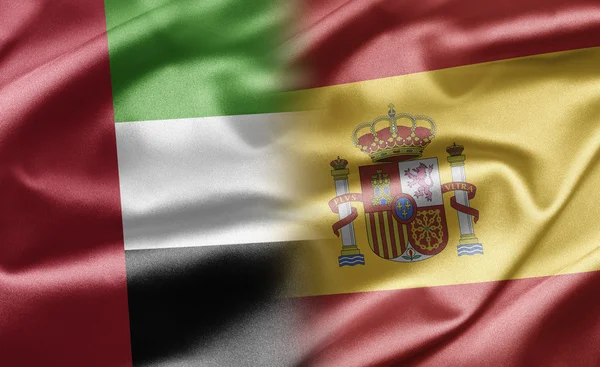 United Arab Emirates and Spain — Stock Photo, Image