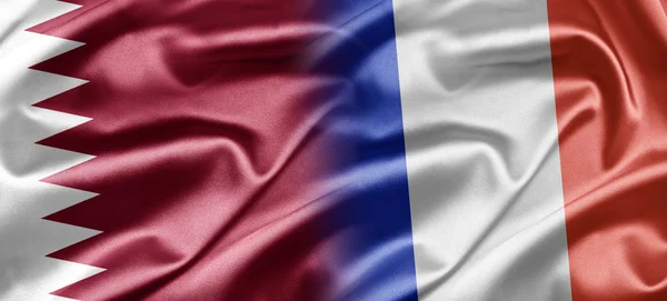 Qatar and France — Stock Photo, Image