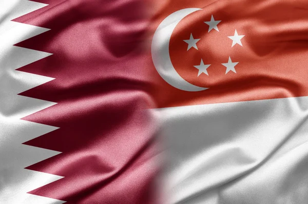 Qatar och singapore — Stockfoto