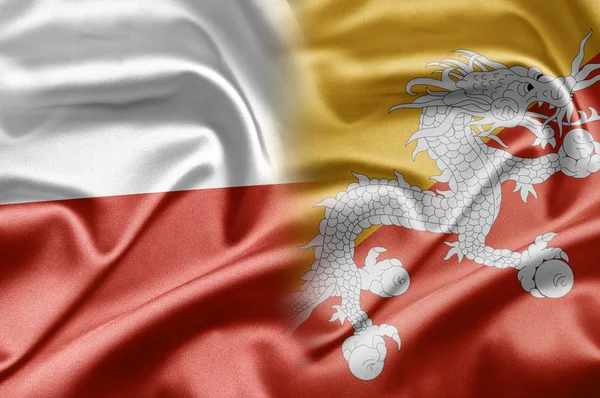 Polen und Bhutan — Stockfoto
