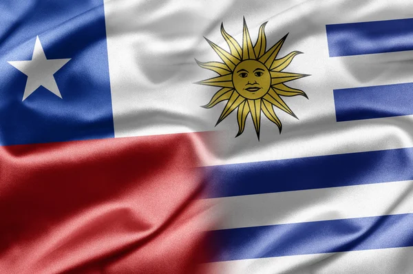 Chile och uruguay — Stockfoto