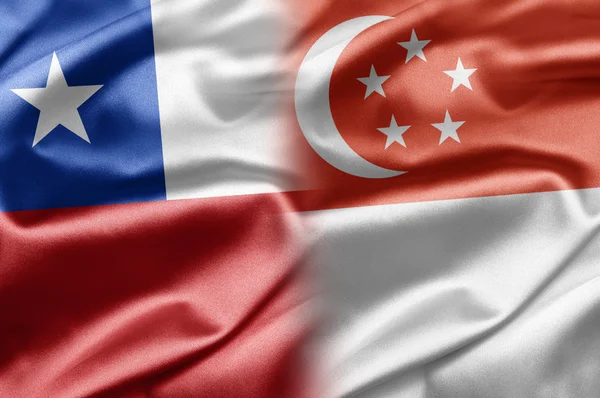 Chile och singapore — Stockfoto