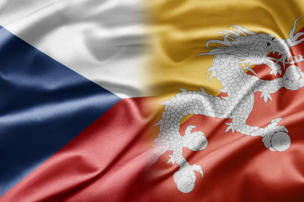 Tjeckien och bhutan — Stockfoto