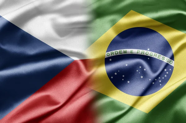 República Checa e Brasil — Fotografia de Stock