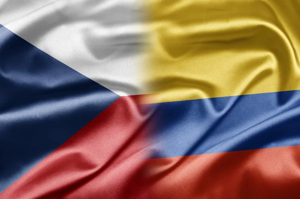 Česká republika a columbia — Stock fotografie