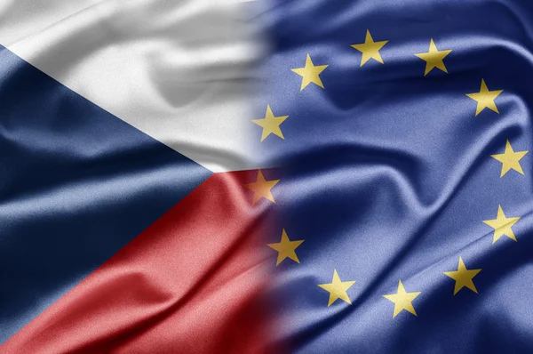Republiki Czeskiej i UE — Zdjęcie stockowe