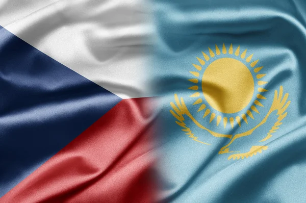 Чехія та Казахстану — стокове фото