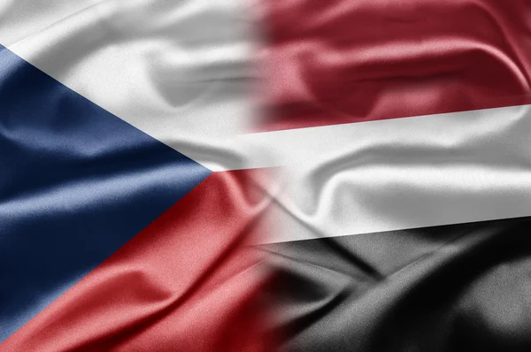 Česká republika a Jemen — Stock fotografie