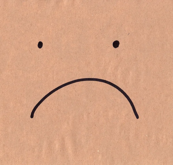 Sad face (schematic) — Zdjęcie stockowe