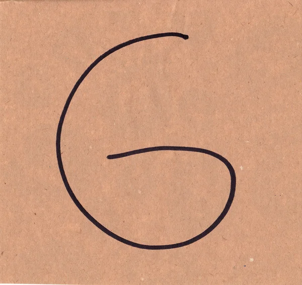 G. Marker on a paper — Stock Photo, Image