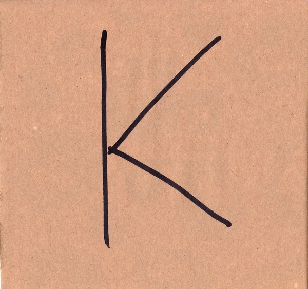 K. Marker on a paper — Stock Photo, Image