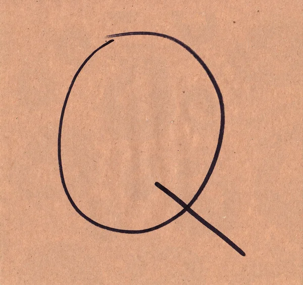 Q. Marker auf Papier — Stockfoto