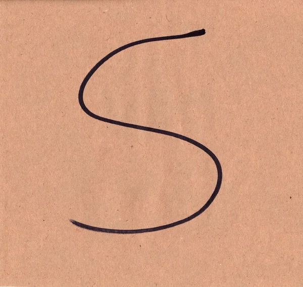S. Marker on a paper — Stockfoto