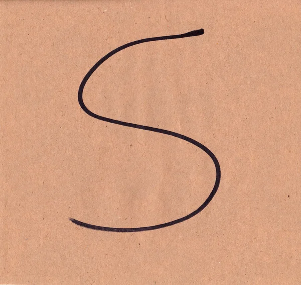 S. Marker on a paper — Stock Photo, Image