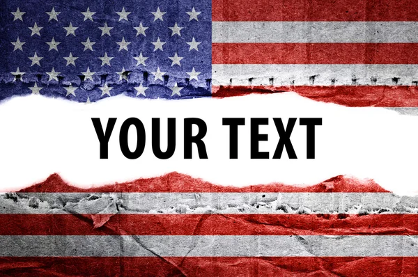 USA zászló szöveg szóközzel. — Stock Fotó