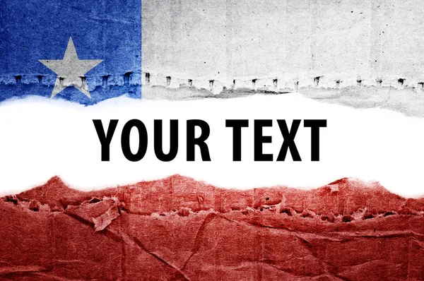 Chile flag with text space. — Stock Photo, Image