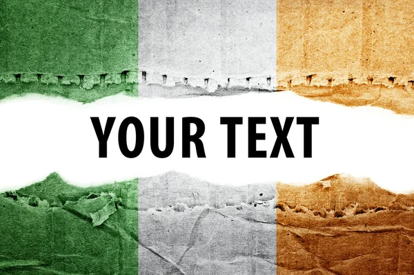 Ireland flag with text space. — Stock Photo, Image