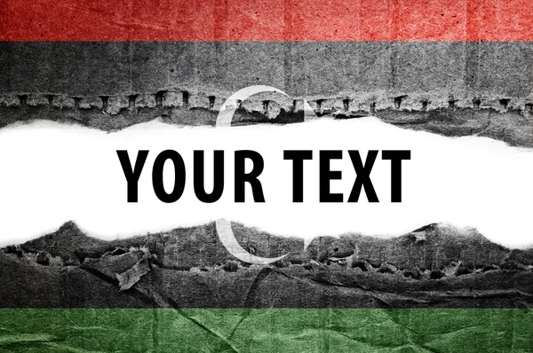 Líbia jelző szöveg szóközzel. — Stock Fotó