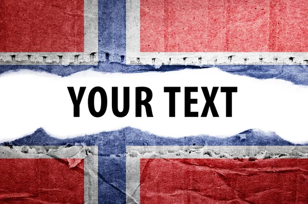 Norvégia lobogója szöveg szóközzel. — Stock Fotó
