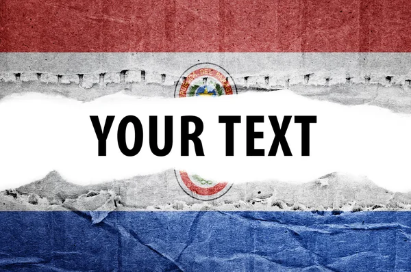 Paraguay flag with text space. — Stock Photo, Image