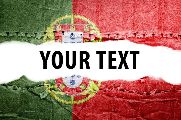 Bandeira de Portugal com espaço de texto . — Fotografia de Stock
