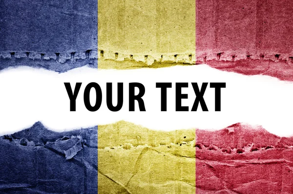 Romania flag with text space. — Stock Photo, Image