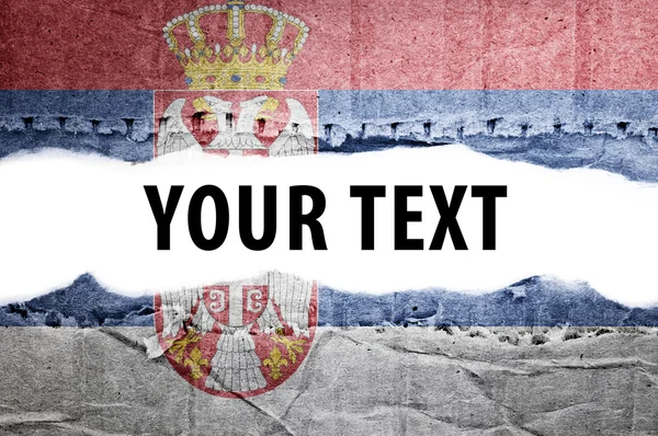 Serbia flag with text space. — Stock Photo, Image