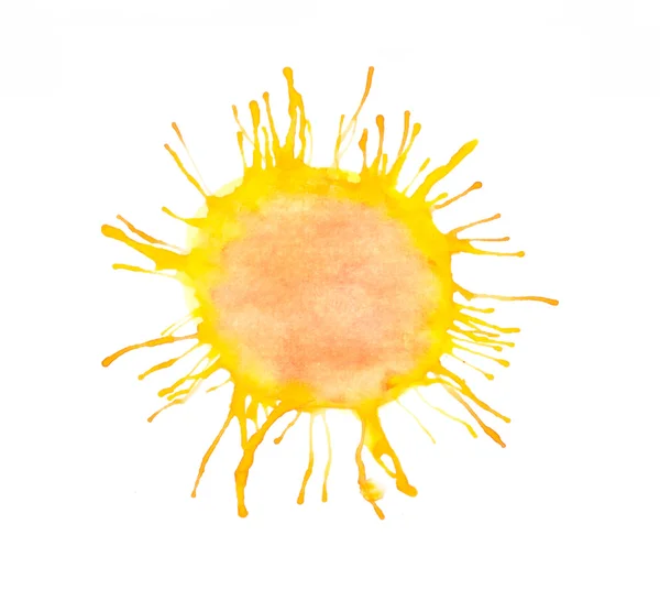 Aquarela sol — Fotografia de Stock