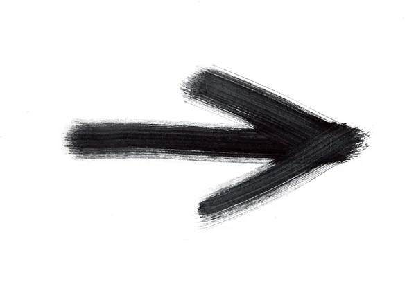 Pincel pintado negro — Foto de Stock