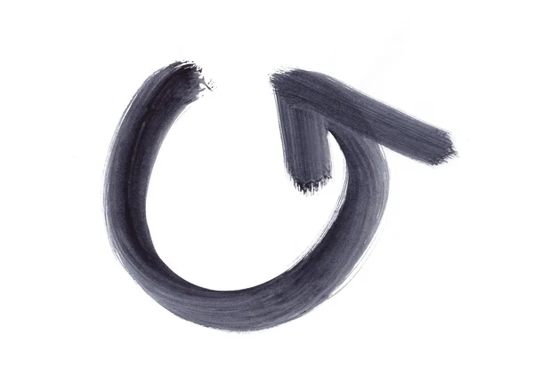 Pennello dipinto a mano nero — Foto Stock