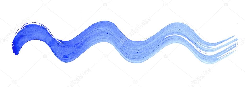 Blue watercolor wave