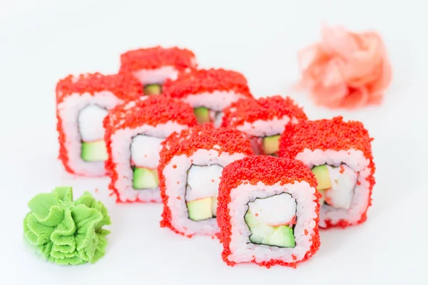 Cozinha japonesa - sushi e rolos — Fotografia de Stock