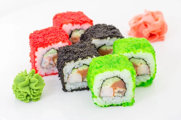 Japanese cuisine - sushi and rolls Stock Image
