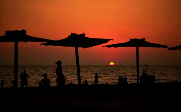 Puesta de sol en el mar — Foto de Stock