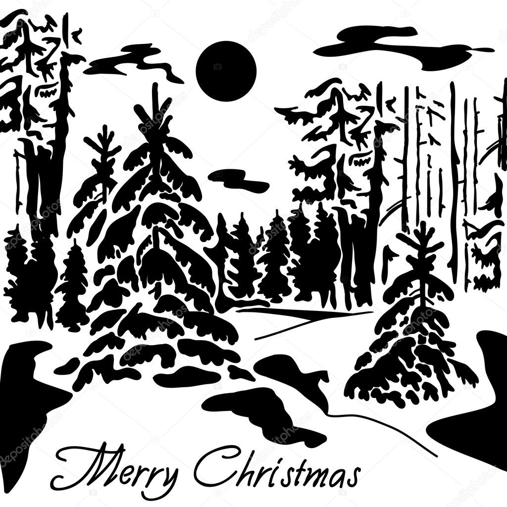 Download Winter landscape ⬇ Vector Image by © tashh1601 | Vector ...