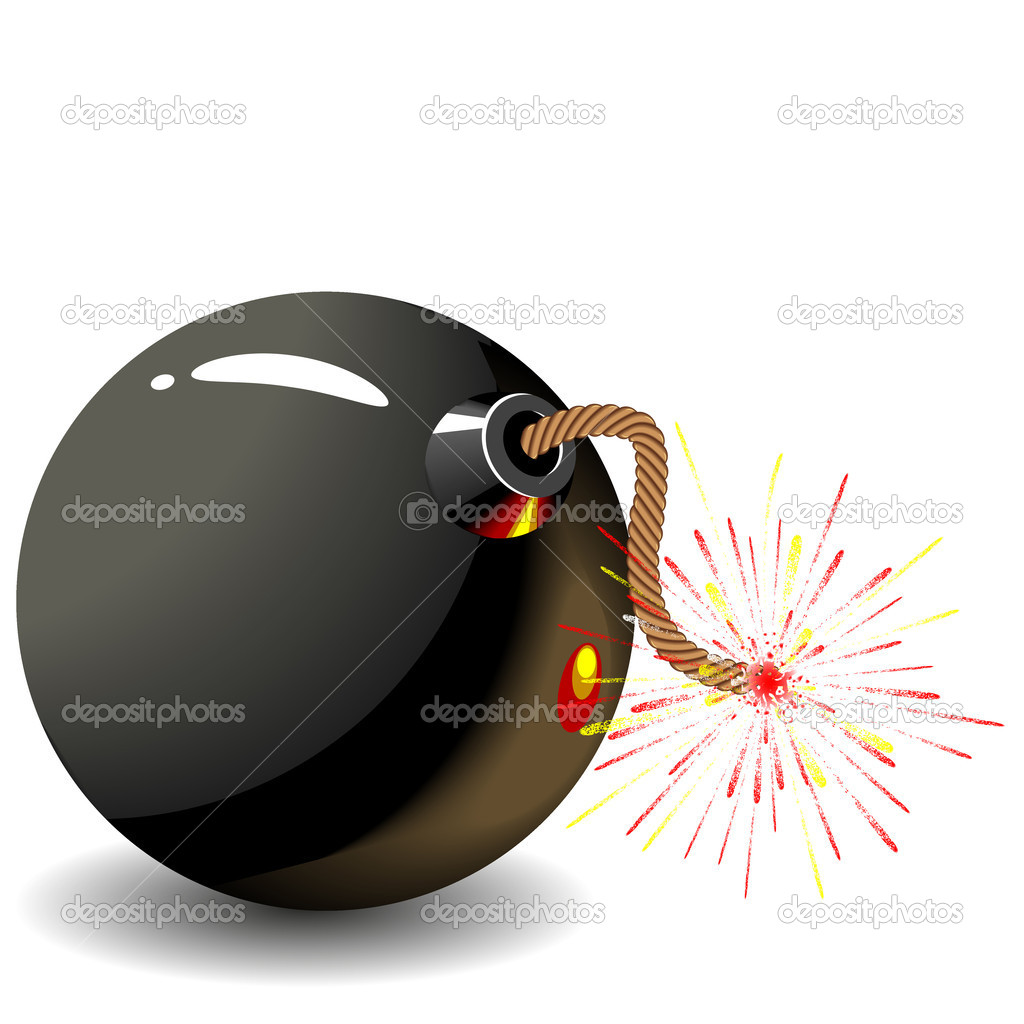 Round black bomb