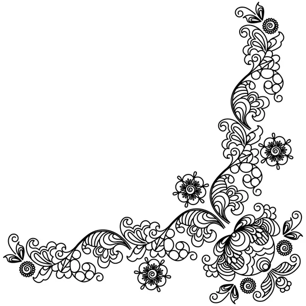 Mehndi angle — Stock Vector