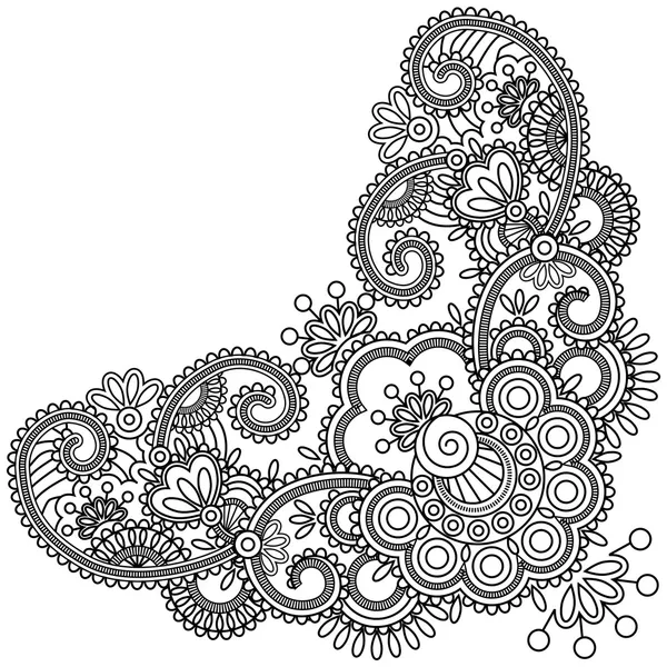 Mehndi fleur — Image vectorielle