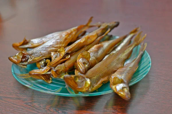 Uzená Huňatá Ryba Vynikající Pivní Svačinka — Stock fotografie