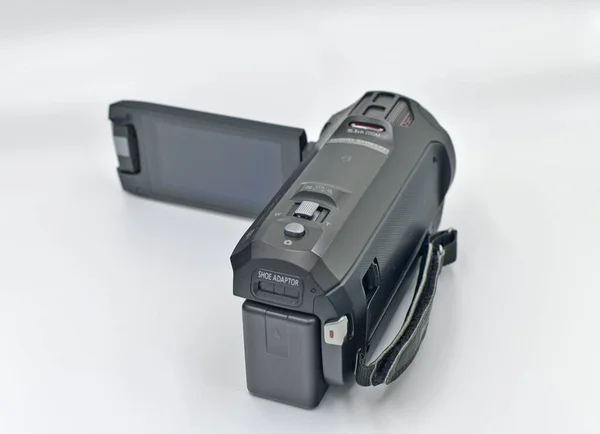 Ukraine Novomoskovsk 2021 Panasonic W850 Video Camera Carrying Bag Amateur — Stock Photo, Image