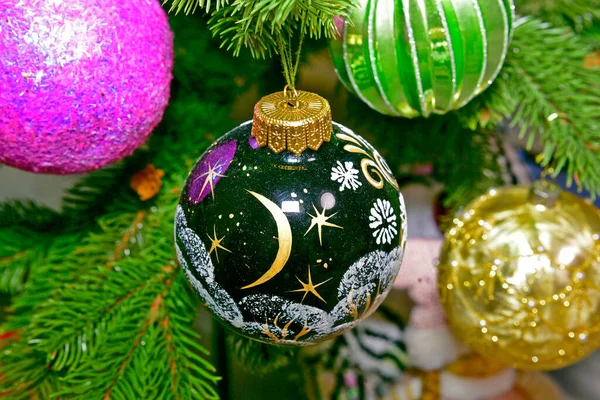 Krásné Vánoční Koule Hračky Dekorace Vánoce Nový Rok — Stock fotografie