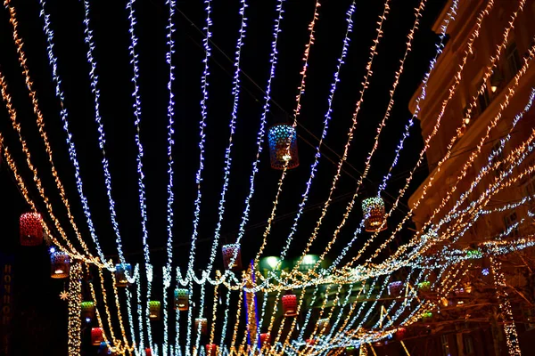 Ucrania Dnepropetrovsk 2022 Ciudad Decorada Con Año Nuevo Decoración Navidad — Foto de Stock