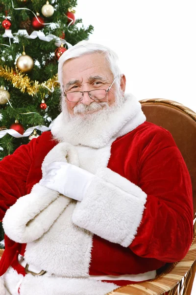 Santa med stort leende — Stockfoto