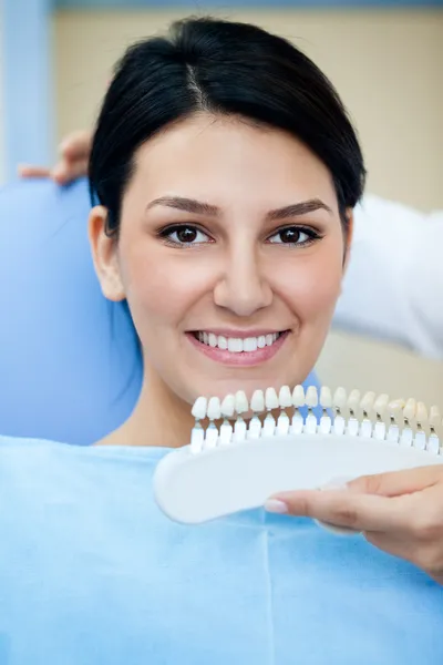 Paleta para a cor do dente — Fotografia de Stock