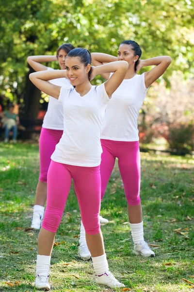 Stretching girls — Stock Photo, Image