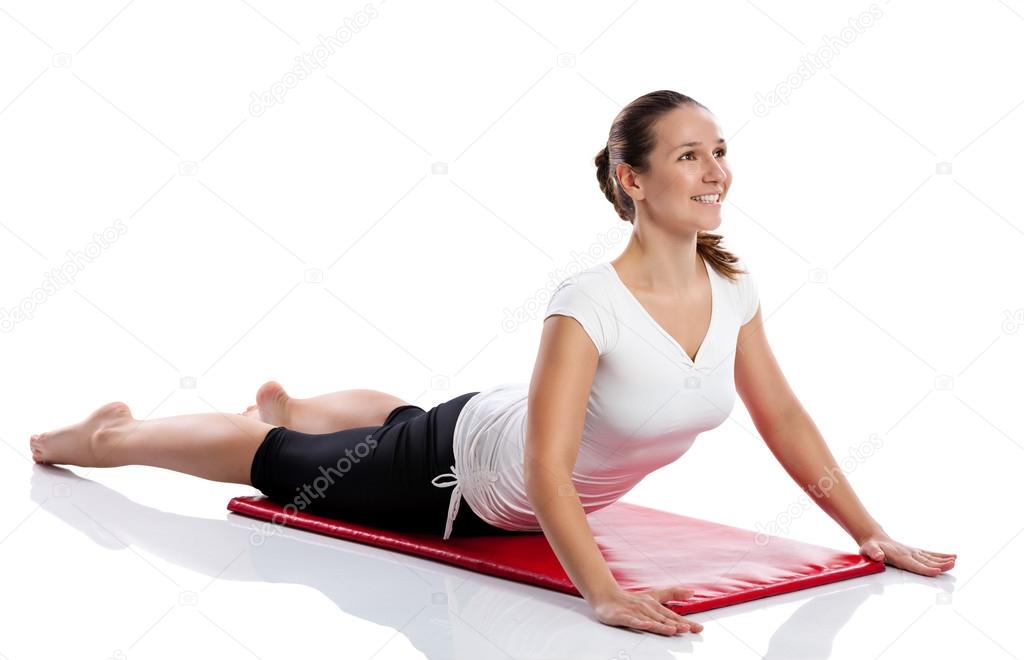 woman doing stretching exercises