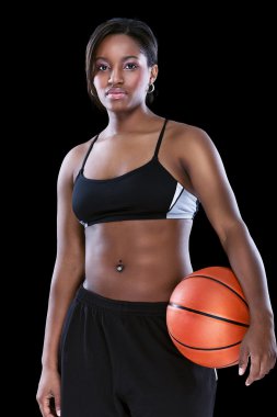 çekici sportif afro kadın