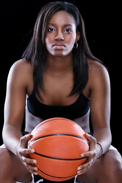 Mulher basquete — Fotografia de Stock
