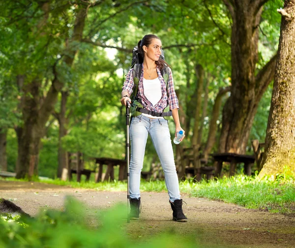 Hiking in mountains — Stock Photo, Image