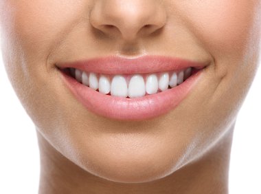 closeup of smile with white teeth clipart